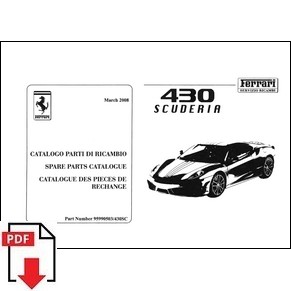 2008 Ferrari 430 Scuderia spare parts catalogue PDF (it/fr/uk)