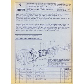 1968 Ferrari technical information n°0128 365 GT 2+2 (Adjournment fig.13 (hydraulic steering pump and controls) spare catalogue 365 GT 2+2)