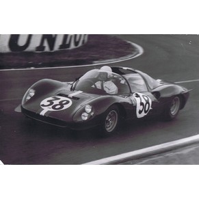 Post card 1966 Ferrari Dino 206 S n°38 Charlie Kolb + George Follmer / North American Racing Team (NART) / Le Mans 24 hours (France)